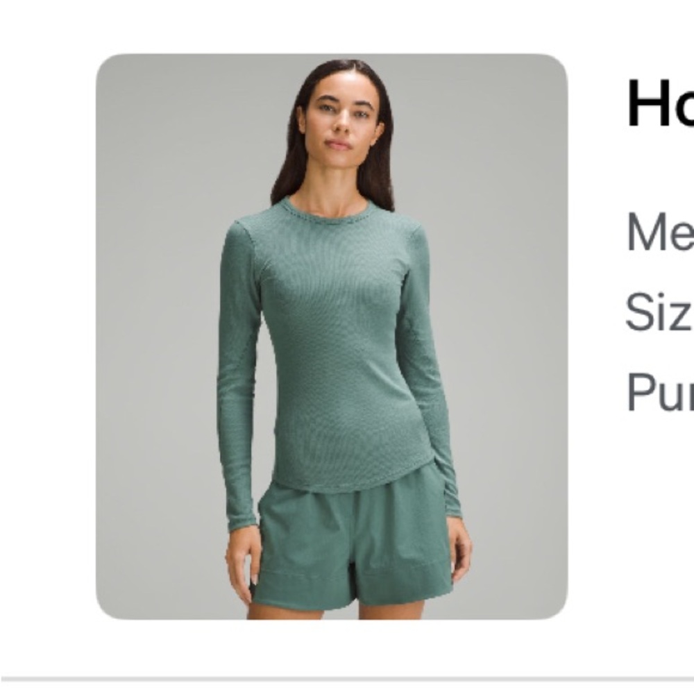 lululemon athletica hold tight ribbed Long Sleeve top